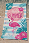 Beach Towel 70X140Cm Pool Spa Sauna Sports Cotton Absorbent Flamingo Summer - 3
