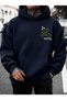 Unisex Men/Women Japan Colorful Custom Printed Cotton Oversize Hooded Sweatshirt - 2