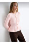 Soft Texture Buttoned Pleated Waist Fitted Sweater Hn1812