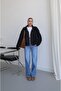 Navy Blue Oversize Bomber Jacket - 2