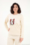 Patterned Soft Textured Winter Fleece Pajama Set Women's Pajama Set 6575031 - 5