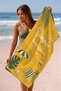 Beach Towel 70X140Cm Pool Spa Sauna Sports Cotton Absorbent Summer Happy Place