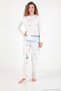 Winter Themed Crew Neck Long Sleeve Pajama Set Women's Pajama Set 6575019 - 2