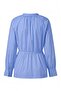 Blue Hakim Collar Poplin Blouse - 4