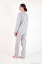 Patterned Soft Textured Winter Fleece Pajama Set Women's Pajama Set 6575031 - 7