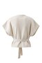 Ecru Cap Sleeve Belted Vest - 5