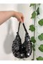 Luxury Sequined Design Handmade Sequin Evening Dress Clutch Bag - Black Sparkle Collection - 5