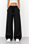 3-Piece Women's Sweatpants Black Gray Navy Blue Wide Leg Comfortable Cut - 5