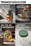 Leak-Proof Salad Storage Container Bowl Portable Sauce Container with Snap-On Lid Rectangular Salad Jar 1 L 723538 - 8
