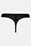 Women 3 Pcs Super Soft Cotton Heritage Patch Thong, Black - 7