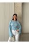 Women's Floral Embroidered Blouse Crew Neck Long Sleeve Stylish Casual Blouse Spanish Sleeve - 7