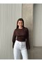 Women's Floral Embroidered Blouse Crew Neck Long Sleeve Stylish Casual Blouse Spanish Sleeve - 2