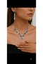 Green Stone Necklace Earrings Set - 3