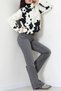 Women's Half Zipper Plush Sweatshirt Ecrublack - 3
