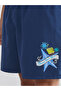 Xside Navy Blue Short Size Spongebob Printed Men's Swim Shorts - 6