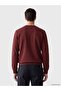 Lcwaikiki Classic Claret Red Crew Neck Printed Men's Sweatshirt - 3
