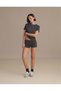Women's Short Sleeve Basic T-Shirt Smoked Single Product Crew Neck Casual Top
