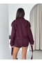Women's Belt Detailed Stand Collar Buttoned Pocket Stylish Seasonal Trench Coat - 9