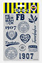 Sticker Set Gray Navy Blue - Licensed Original