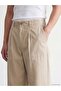 Xside Beige Loose Fit Men's Pleated Trousers - 3