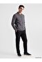 Lcwaikiki Classic Gray Regular Fit College Collar Quilted Men's Cardigan - 2
