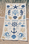Beach Towel 70X140Cm Pool Spa Sauna Sports Cotton Absorbent Sea Symbols - 3