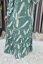 Women's Clothing Plus Size Brush Pattern Zipper Front Six Ruffles Dress - 4