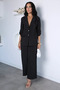 Women's Double-Breasted Collared Jacket and Trousers Two-Piece Set - 2