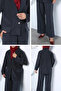 Double-Breasted Collar Jacket and Trousers Two-Piece Set - 8