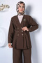 Button Detailed Jacket and Pants Hijab Double Set - 2