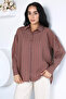 Women's Striped Loose Shirt - 2