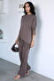 Lace Detailed Blouse Trousers Kubra Modal Double Set - 2