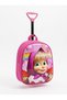 Girl's Kindergarten Nursery Wheeled Backpack Embossed Eva Colorful Printed Wheeled School Bag - 3