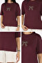 Women's Crew Neck Leopard Print T-Shirt - 5