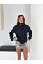 Women's Stand Collar Belt Buckle Double Breasted Short Trench Coat