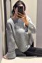 Gülseli Women's Stone Embroidered Self-Patterned Knitwear Sweater - 3
