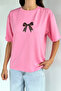 Women's Crew Neck Leopard Print T-Shirt - 2