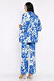 Women's Patterned Kimono Pants Double Set - 4