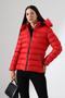 Women's Slim Fit Hooded Plush Short Coat