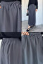 Elastic Waist Double Pocket Hijab Skirt - 2