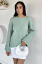 Gülseli Women's Stone Embroidered Self-Patterned Knitwear Sweater - 3