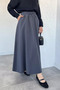 Elastic Waist Double Pocket Hijab Skirt