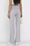 Women's Self-Patterned Elastic Waist Palazzo Trousers - 4