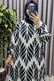 Women's Islamic Clothing Plus Size Wheat Pattern Dress - 2