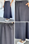 Women's Elastic Waist Double Pocket Skirt - 5