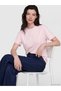 Peak New Season Pink Embroidered 100% Cotton Women's T-Shirt