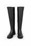 Women's Zippered Genuine Black Leather - 4