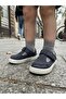Genuine Leather Navy Blue Daily Orthopedic Children's Sandals - 3