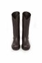 Women's Stylish Boots Genuine Brown Leather - 4