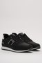 Men's Leather Lace-Up Sports Shoes Black - White - 3